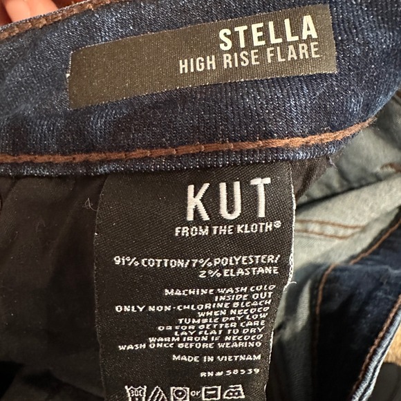 Kut from the Kloth Women's Boot Cut Jeans - Dark Blue - Picture 6 of 6